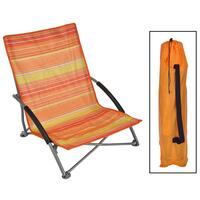 foldbar strandstol 65x55x25/65 cm orange