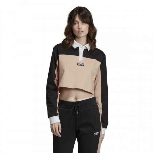 Adidas Originals cropped polotrøje til dame, sort - str. 40