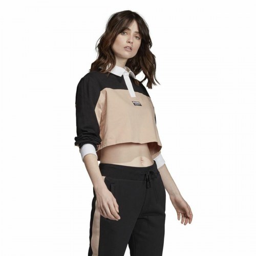 Adidas Originals cropped polotrøje til dame, sort - str. 40