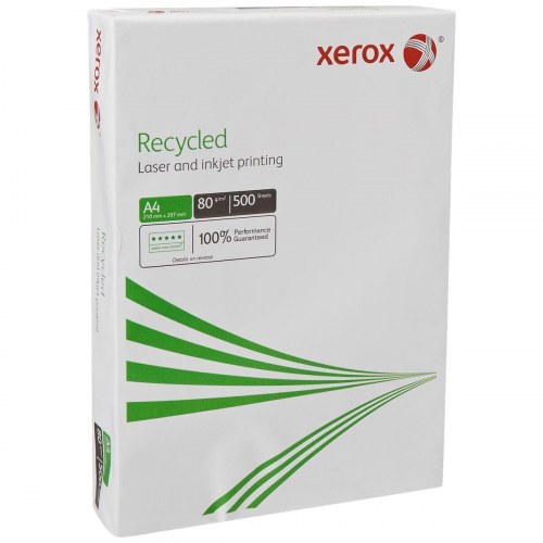 Xerox Recycled printerpapir A4 80 g/m² - 5 x 500 ark, hvid
