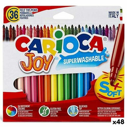 Sæt med Fiberpenne Carioca Joy Multifarvet (48 enheder)