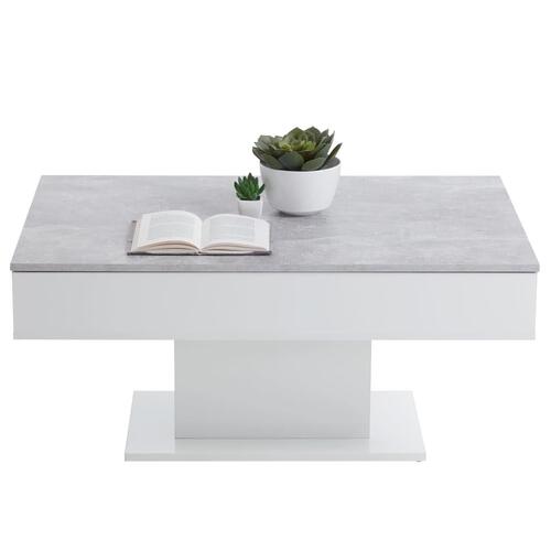 sofabord betongrå og hvid