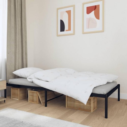 Sengeramme i metal 90 x 190 cm - sort