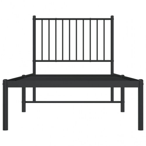 Sengeramme med sengegavl 80 x 200 cm - sort