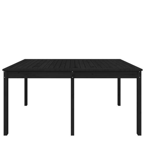 Havebord 159,5x82,5x76 cm massivt fyrretræ sort