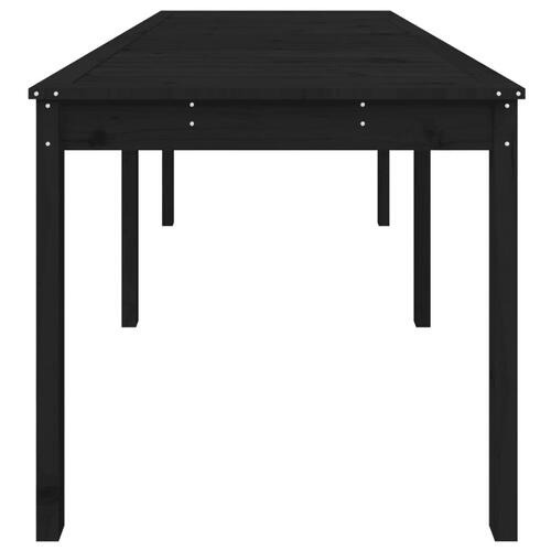 Havebord 159,5x82,5x76 cm massivt fyrretræ sort