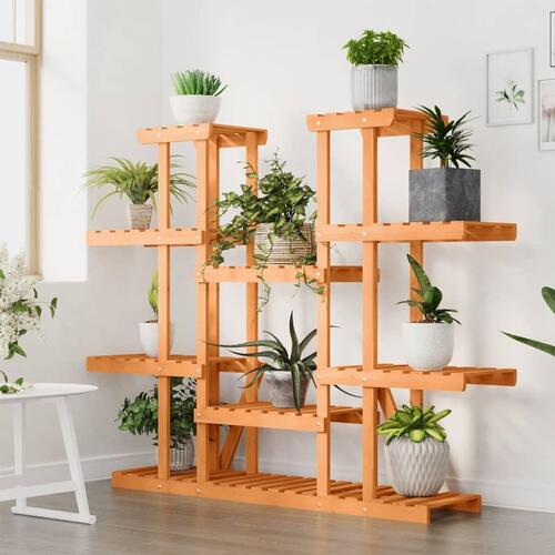 Blomsterstativ 110x25x110,5 cm massivt fyrretræ