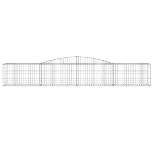 Buede gabionkurve - 2 stk. 400×50×60/80 cm i galvaniseret jern