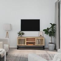 Tv-bord 105x30x45 cm konstrueret træ og jern