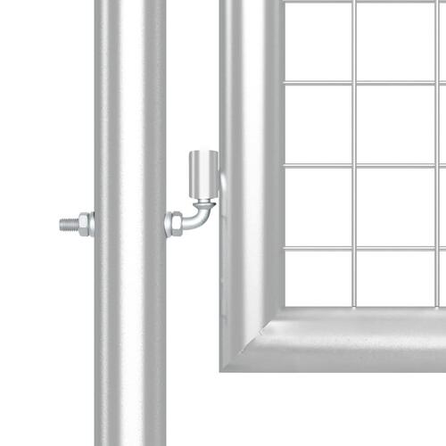 Gitterlåge til havehegn 300x175 cm galvaniseret stål sølvfarvet