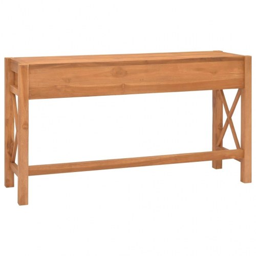 Skrivebord med skuffer 120x40x75 cm massivt teaktræ