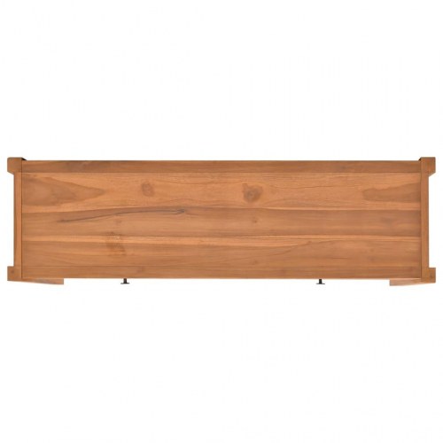 Skrivebord med skuffer 120x40x75 cm massivt teaktræ