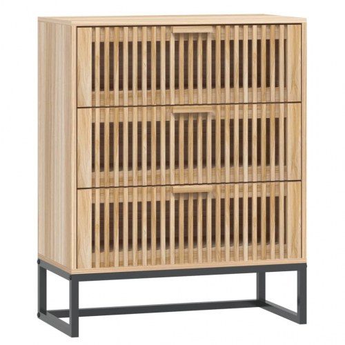 Skænk 60×30×75 cm i konstrueret træ med jernbase