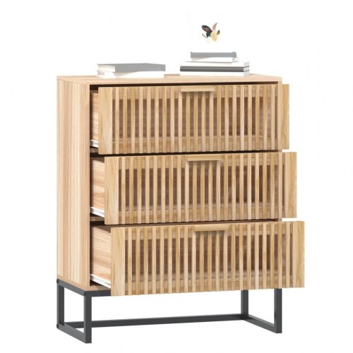 Skænk 60×30×75 cm i konstrueret træ med jernbase
