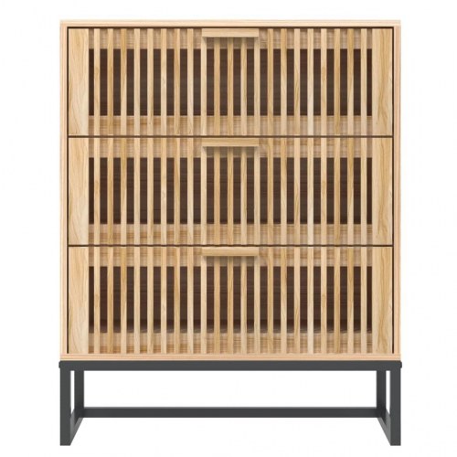 Skænk 60×30×75 cm i konstrueret træ med jernbase