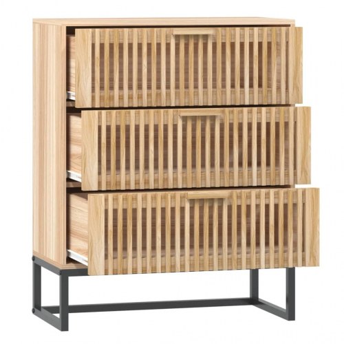 Skænk 60×30×75 cm i konstrueret træ med jernbase