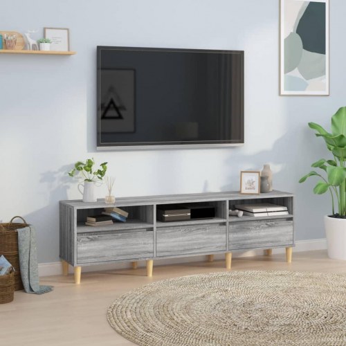 TV-bord 150 × 30 × 44,5 cm i konstrueret træ - grå sonoma-eg