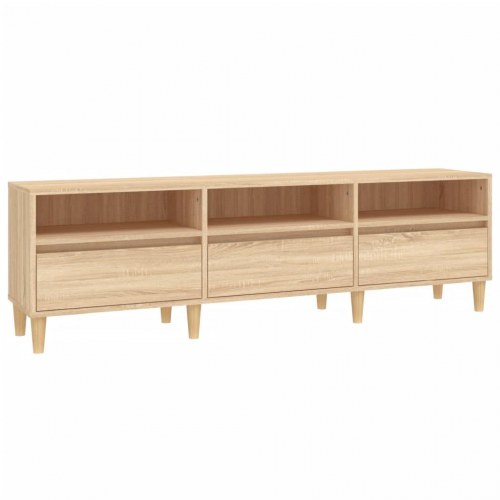 Tv-bord i sonoma-eg 150 × 30 × 44,5 cm - konstrueret træ