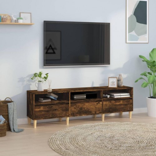 Tv-bord i konstrueret træ 150×30×44,5 cm - røget egetræsfarve