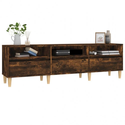 Tv-bord i konstrueret træ 150×30×44,5 cm - røget egetræsfarve
