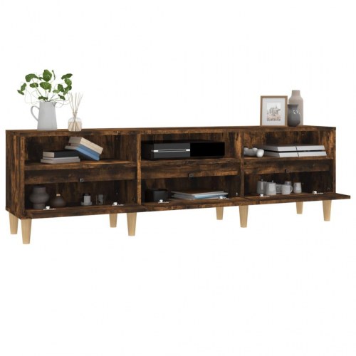 Tv-bord i konstrueret træ 150×30×44,5 cm - røget egetræsfarve