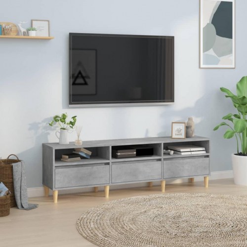 Tv-bord i konstrueret træ - 150 × 30 × 44,5 cm, betongrå