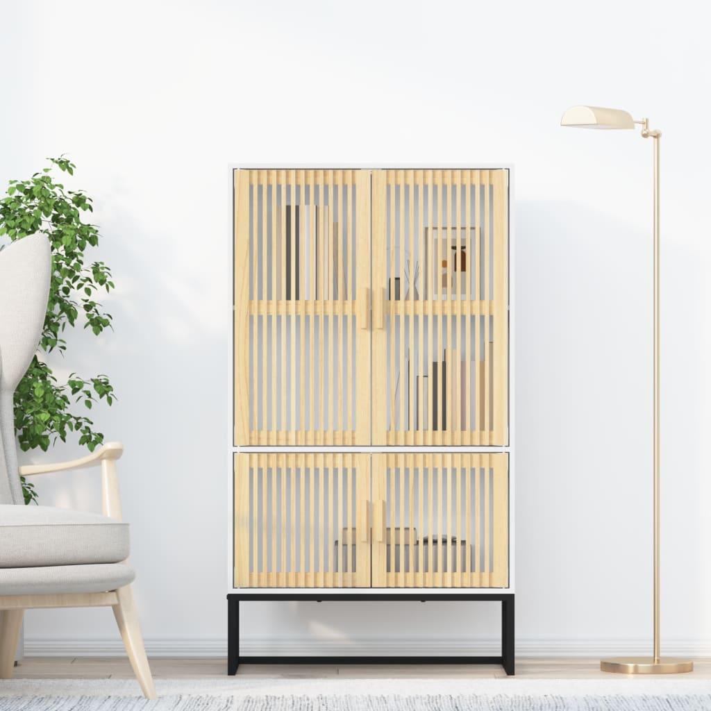 Højskab 70X35X125 Cm Konstrueret Træ - Hvid