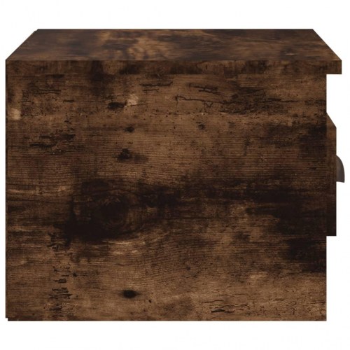 Væghængte sengeborde 2 stk. - 41,5 × 36 × 28 cm, røget egetræsfarve