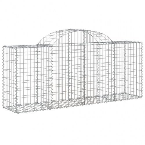 Buede gabionkurve - 5 stk. 200×50×80/100 cm i galvaniseret jern
