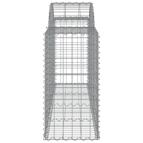 Buede gabionkurve - 7 stk. 200×50×80/100 cm i galvaniseret jern