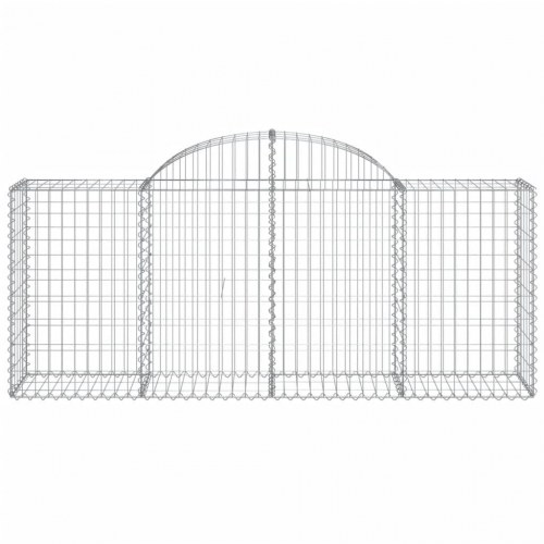 Buede gabionkurve - 8 stk. 200×50×80/100 cm i galvaniseret jern