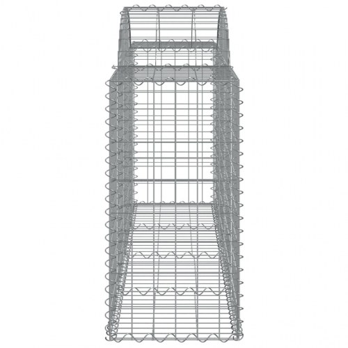 Buede gabionkurve - 8 stk. 200×50×80/100 cm i galvaniseret jern