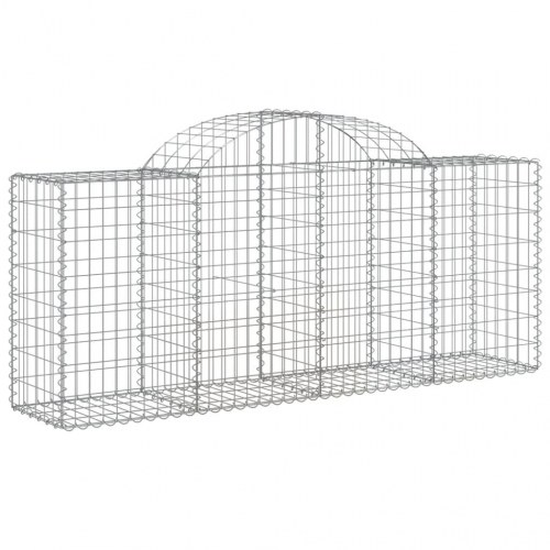 Buede gabionkurve - 11 stk. 200×50×80/100 cm i galvaniseret jern