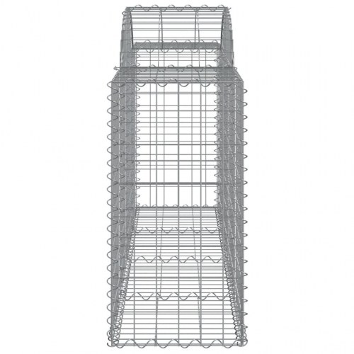 Buede gabionkurve - 11 stk. 200×50×80/100 cm i galvaniseret jern