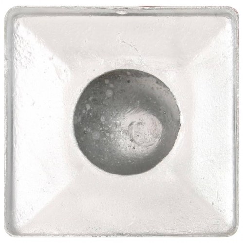 Kugleformede stolpehætter 6 stk. 81x81 mm galvaniseret metal