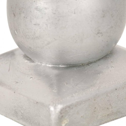 Kugleformede stolpehætter 6 stk. 81x81 mm galvaniseret metal
