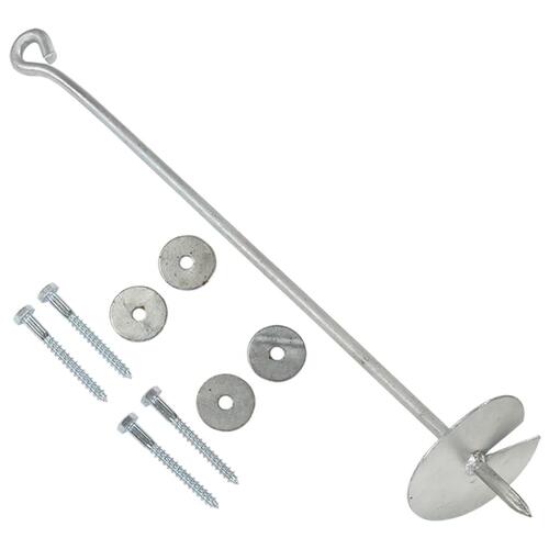 Jordankre 4 stk. 10x60 cm galvaniseret metal