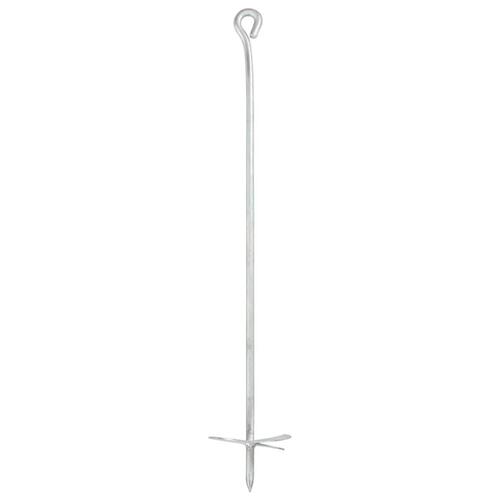 Jordankre 4 stk. 10x60 cm galvaniseret metal