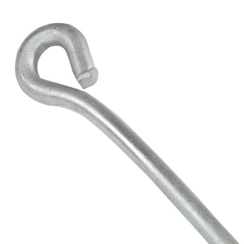 Jordankre 4 stk. 10x60 cm galvaniseret metal