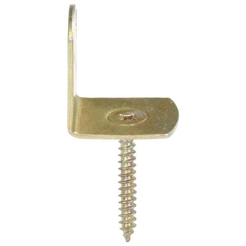 Beslag til hegnspanel 4 stk. L-formet galvaniseret metal