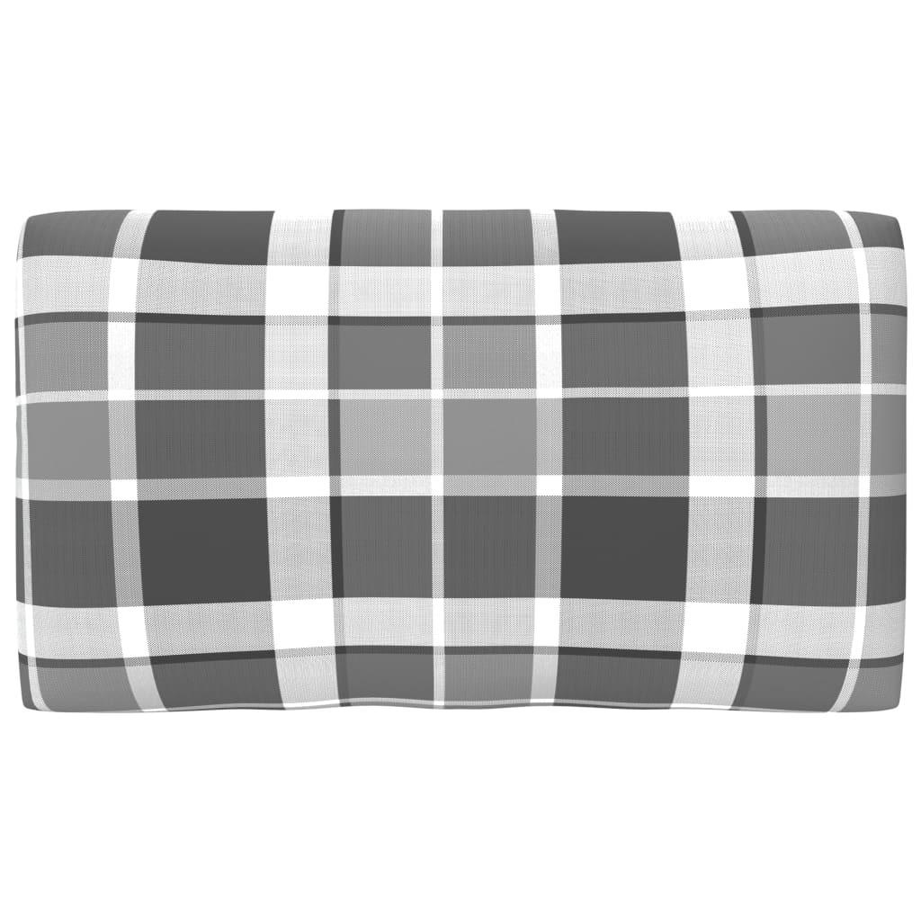Hynde til pallesofa 70x40x10 cm gråternet mønster