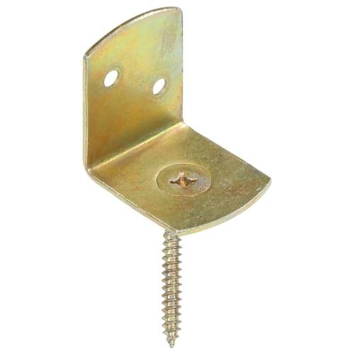 Beslag til hegnspanel 48 stk. L-formet galvaniseret metal