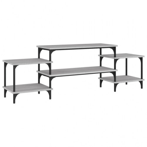 Tv-bord 157×35×52 cm i konstrueret træ - grå sonoma-eg
