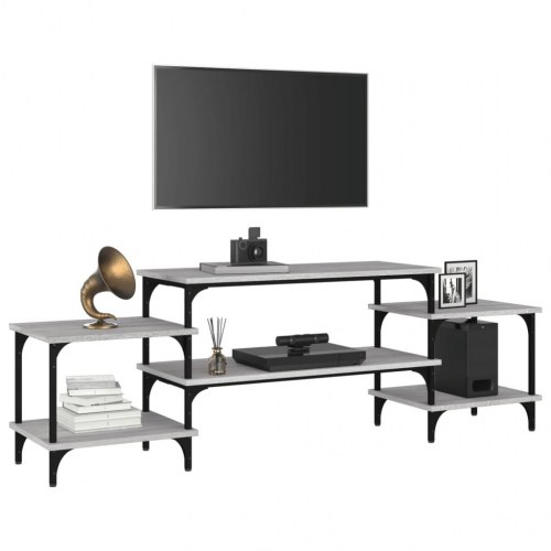 Tv-bord 157×35×52 cm i konstrueret træ - grå sonoma-eg