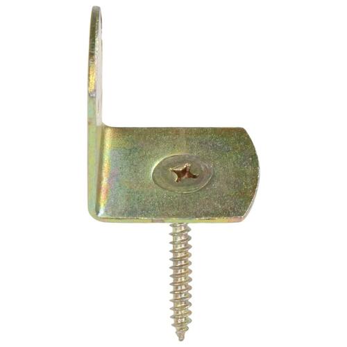 Beslag til hegnspanel 48 stk. L-formet galvaniseret metal