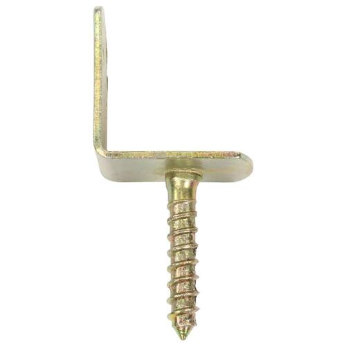 Beslag til hegnspanel 48 stk. L-formet galvaniseret metal