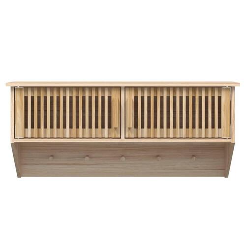 Væghængt garderobe m. knager 80x24x35,5 cm konstrueret træ