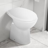 Højt toilet uden kant soft close 7 cm højere keramik hvid