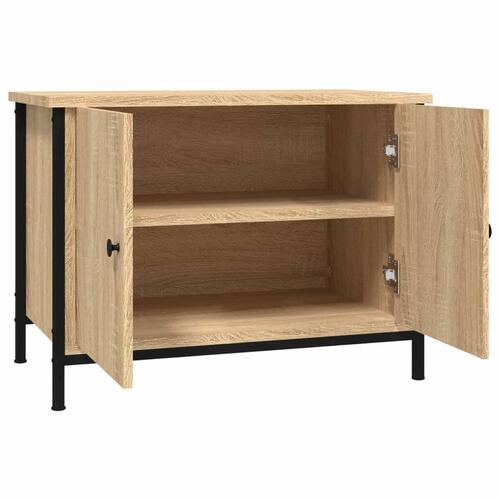 Tv-bord med låger 60x35x45 cm konstrueret træ sonoma-eg