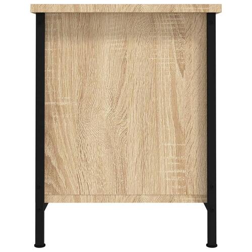 Tv-bord med låger 60x35x45 cm konstrueret træ sonoma-eg